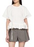 ASSIGNMENTS Scallop Hem Drawstring Waist T-Shirt