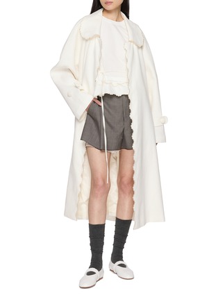 Figure View - Click To Enlarge - ASSIGNMENTS - Scallop Hem Drawstring Waist T-Shirt