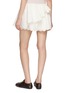 Back View - Click To Enlarge - ASSIGNMENTS - Asymmetrical Scalloped Edge Linen Shorts