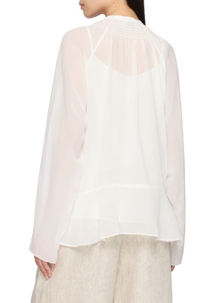 Back View - Click To Enlarge - ASSIGNMENTS - Lace Appliqué Sheer Blouse