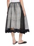 Back View - Click To Enlarge - ASSIGNMENTS - Morning Mist Sheer Cotton Silk Midi Skirt