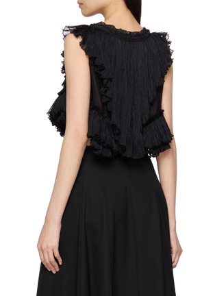 Back View - Click To Enlarge - ASSIGNMENTS - Ruffled Pleated Crop Top