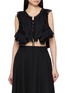 ASSIGNMENTS Ruffled Pleated Crop Top