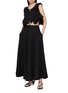 Figure View - Click To Enlarge - ASSIGNMENTS - Ruffled Pleated Crop Top