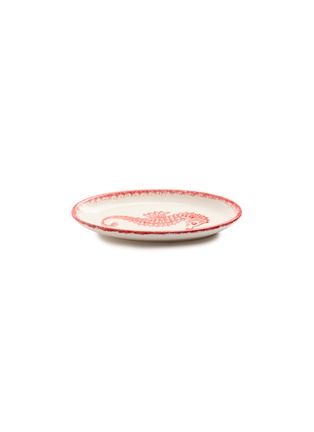 Detail View - Click To Enlarge - ARCUCCI - Mare Oval Tray — Red Seahorse