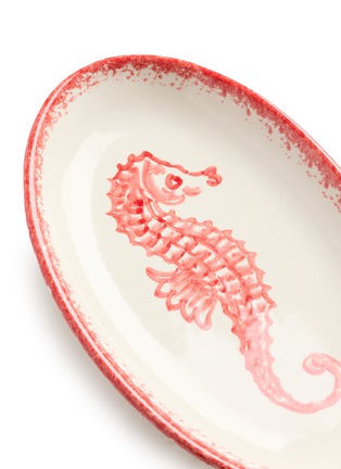 Detail View - Click To Enlarge - ARCUCCI - Mare Oval Tray — Red Seahorse