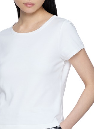  - POSSE - Scalloped Trim Cotton T-Shirt