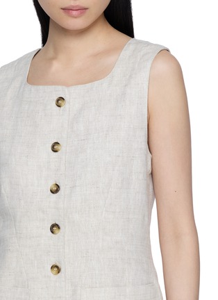  - POSSE - Button Front Linen Mini Dress