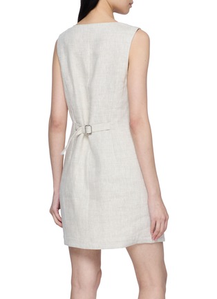 Back View - Click To Enlarge - POSSE - Button Front Linen Mini Dress
