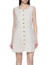 POSSE Button Front Linen Mini Dress