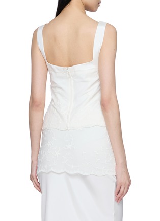 Back View - Click To Enlarge - POSSE - Sleeveless Embroidered Tulle Bodice Top