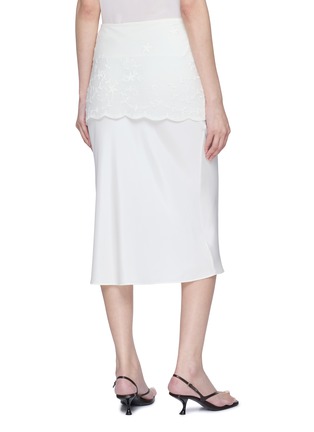 Back View - Click To Enlarge - POSSE - Embroidered Tulle Bias Cut Skirt