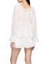 Back View - Click To Enlarge - POSSE - Danielle Lace Panelled Cotton Blouse