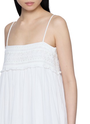  - POSSE - Lace Trim Cotton Voile Midi Dress