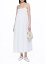 Figure View - Click To Enlarge - POSSE - Lace Trim Cotton Voile Midi Dress