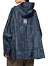 Back View - Click To Enlarge - RAINKISS - Back To Black Graphic Print Hooded Anorak Rain Jacket
