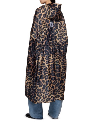 Back View - Click To Enlarge - RAIN KISS - Leopard Hooded Rain Coat