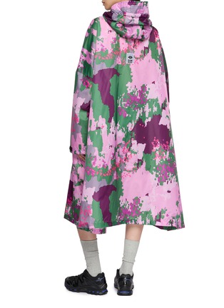 Back View - Click To Enlarge - RAINKISS - Digi Spring Print Rain Poncho
