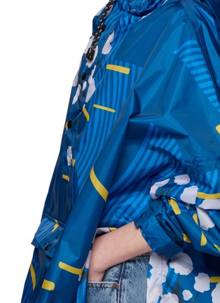  - RAINKISS - Japanese Blossom Graphic Print Hooded Rain Poncho