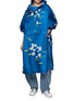 Figure View - Click To Enlarge - RAINKISS - Japanese Blossom Graphic Print Hooded Rain Poncho