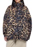 RAINKISS Dark Leopard Print Anorak Rain Jacket