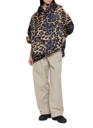 Figure View - Click To Enlarge - RAINKISS - Dark Leopard Print Anorak Rain Jacket