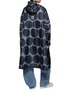 Back View - Click To Enlarge - RAINKISS - Polka Dot Graphic Print Hooded Rain Poncho