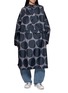 RAINKISS Polka Dot Graphic Print Hooded Rain Poncho