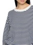  - JEFF BRUSSELS - Long Sleeve Drawstring Hem Stripe Top