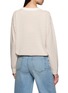 Back View - Click To Enlarge - JEFF BRUSSELS - Drawstring Hem Striped Cotton Knit Sweater