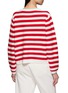 Back View - Click To Enlarge - JEFF BRUSSELS - Heart Motif Striped Knit Sweater