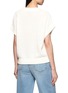Back View - Click To Enlarge - JEFF BRUSSELS - Cap Sleeve Heart Motif Knit Top