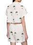 Back View - Click To Enlarge - BENARAS - Bondi Palm Embroidered Cropped Shirt