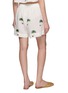 Back View - Click To Enlarge - BENARAS - Palm Embroidered Mini Shorts