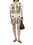 Figure View - Click To Enlarge - BENARAS - Bondi Giraffe Embroidered Cropped Shirt
