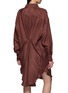 Back View - Click To Enlarge - BENARAS - Relaxed Drape Embroidered Beach Silk Shirt Dress