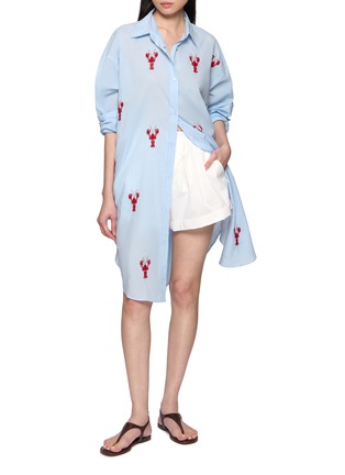 Figure View - Click To Enlarge - BENARAS - Lobster Embroidered Shirt Dress