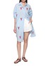 Figure View - Click To Enlarge - BENARAS - Lobster Embroidered Shirt Dress