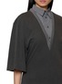 - BONBOM - Layered Shirt V Neck Mini Dress