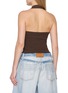 Back View - Click To Enlarge - BONBOM - Halter Neck Ribbed Knit Vest Cardigan