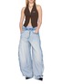 Figure View - Click To Enlarge - BONBOM - Halter Neck Ribbed Knit Vest Cardigan