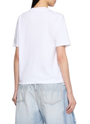 Back View - Click To Enlarge - BONBOM - Asymmetrical Wrap Twotone Panel T-Shirt