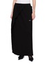 BONBOM Asymmetric Draped Cotton Long Skirt