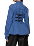 Back View - Click To Enlarge - BONBOM - Roll-Up Tie Slip Checked Shirt