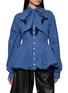 BONBOM Roll-Up Tie Slip Checked Shirt