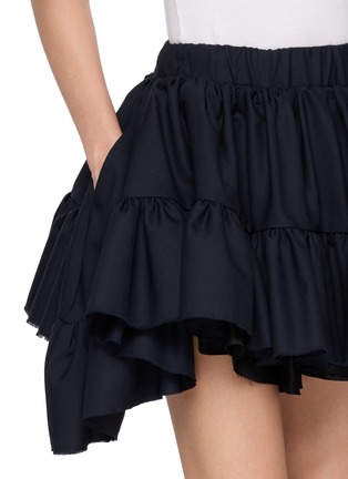  - BONBOM - Panmer Tiered Wool Blend Mini Skirt