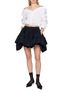 Figure View - Click To Enlarge - BONBOM - Panmer Tiered Wool Blend Mini Skirt
