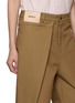  - BONBOM - Asymmetric Tuck Cotton Pants