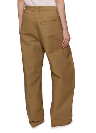 Back View - Click To Enlarge - BONBOM - Asymmetric Tuck Cotton Pants