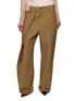 BONBOM Asymmetric Tuck Cotton Pants